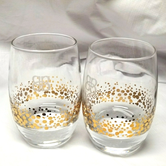Bailey's Irish Cream Other - 'Bailey's Irish Cream' Gold Dot Confetti Lowball Tumblers 22kt Filled, Set of 2